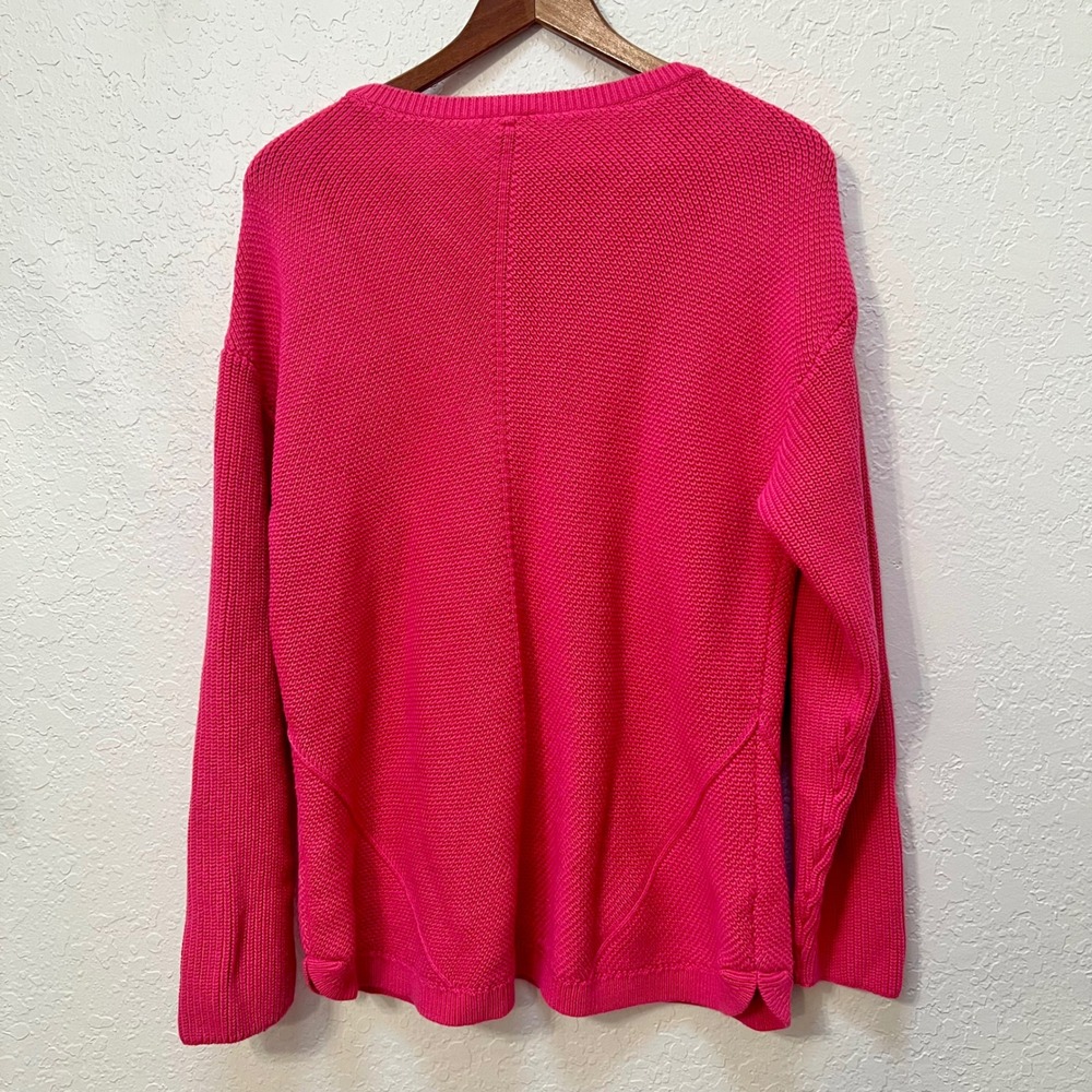 Talbots Women's Pink Crew‎ Neck Long Sleeve Pima Cotton Sweater XL - Picture 6 of 6